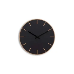 Hemverk - Vægur - Lys Eg/Sort - Sorte visere - Ø28 cm