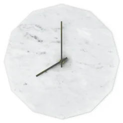 Sale Hemverk - Vægur - Marble Bianco - Hvid/Sort - Ø28 cm
