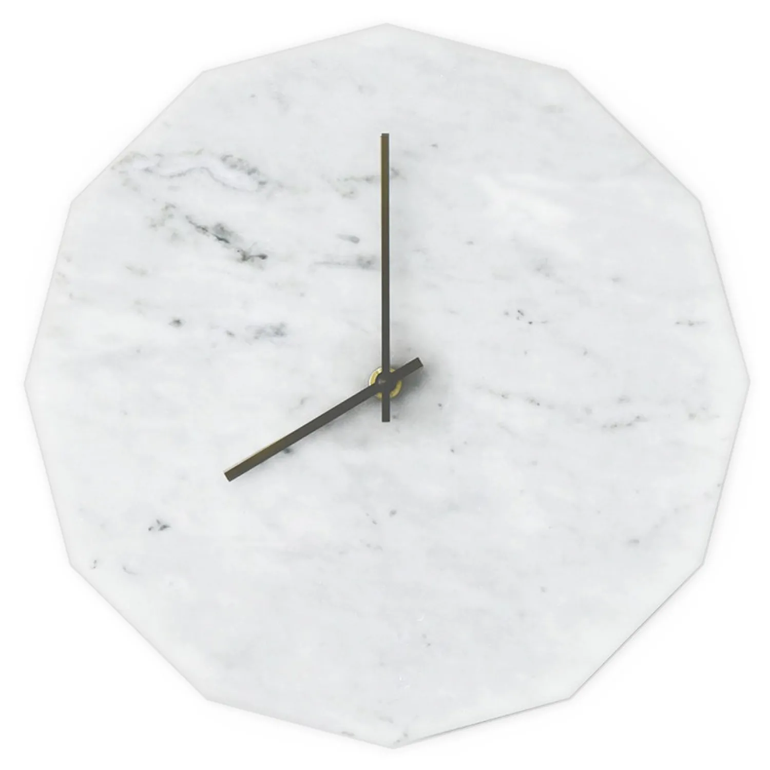 Sale Hemverk - Vægur - Marble Bianco - Hvid/Sort - Ø28 cm