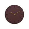 Discount Hemverk - Vægur - Mørk Eg/Burgundy - Guld visere - Ø38 cm