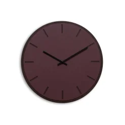 Online Hemverk - Vægur - Mørk Eg/Burgundy - Sorte visere - Ø38 cm