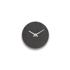 Discount Hemverk - Vægur - Mørk eg - Ø12 cm - Sølv visere