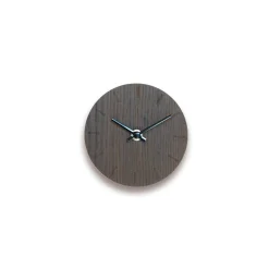 Online Hemverk - Vægur - Mørk eg - Ø12 cm - Sorte visere