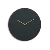Best Hemverk - Vægur - Mørk Eg/Conifer Grøn - Kobber visere - Ø38 cm