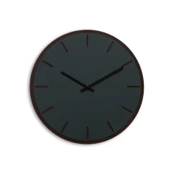 Online Hemverk - Vægur - Mørk Eg/Conifer Grøn - Sorte visere - Ø38 cm