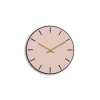 Online Hemverk - Vægur - Mørk Eg/Powder Dusty Rose - Guld visere - Ø28 cm