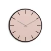 Online Hemverk - Vægur - Mørk Eg/Powder Dusty Rose - Sølv visere - Ø38 cm