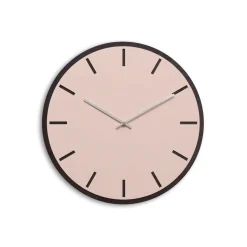 Online Hemverk - Vægur - Mørk Eg/Powder Dusty Rose - Sølv visere - Ø38 cm