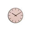 New Hemverk - Vægur - Mørk Eg/Powder Dusty Rose - Sorte visere - Ø28 cm