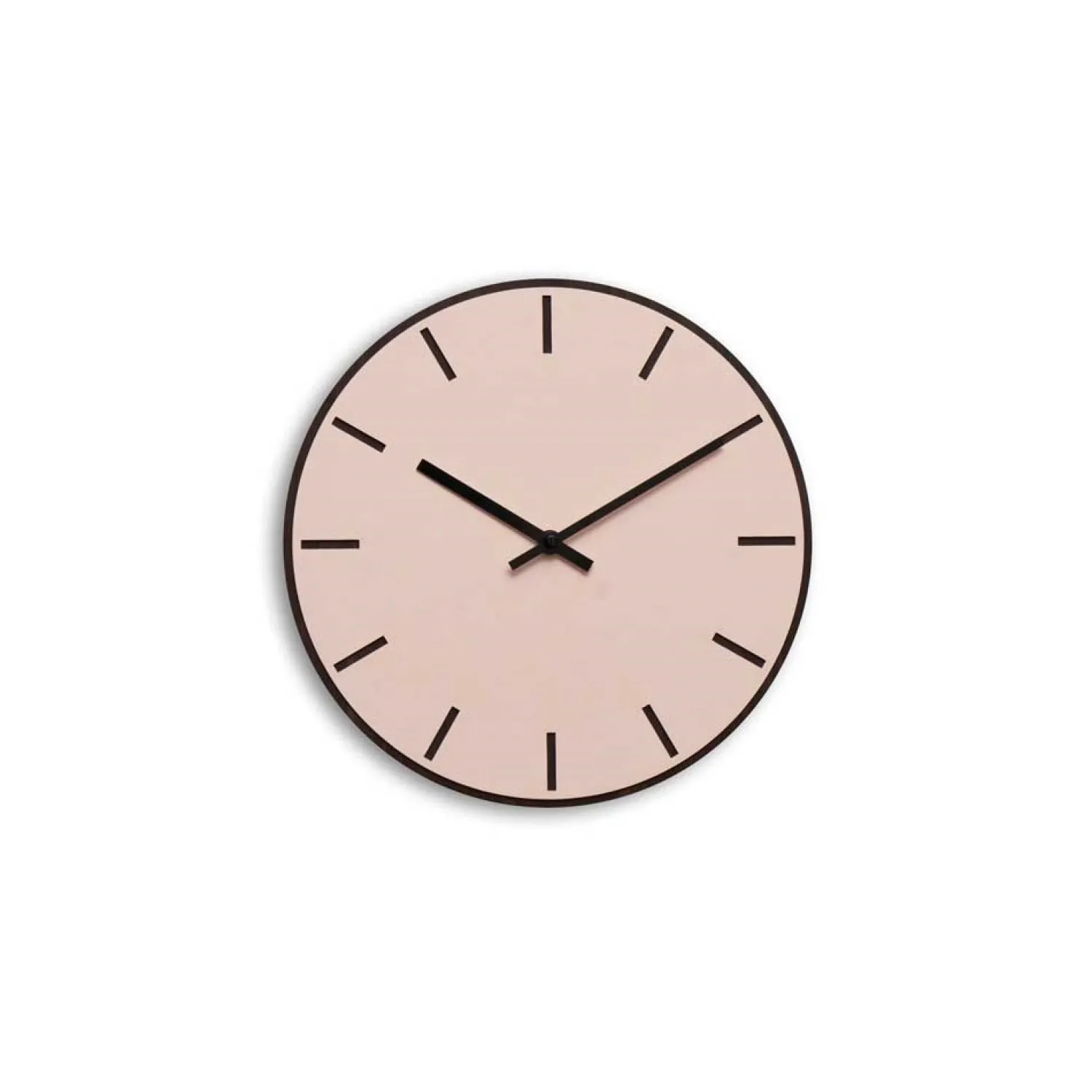 New Hemverk - Vægur - Mørk Eg/Powder Dusty Rose - Sorte visere - Ø28 cm