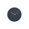 Best Hemverk - Vægur - Mørk Eg/Smokey Blue - Guld visere - Ø28 cm