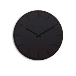 New Hemverk - Vægur - Mørk Eg/Sort - Sorte visere - Ø38 cm
