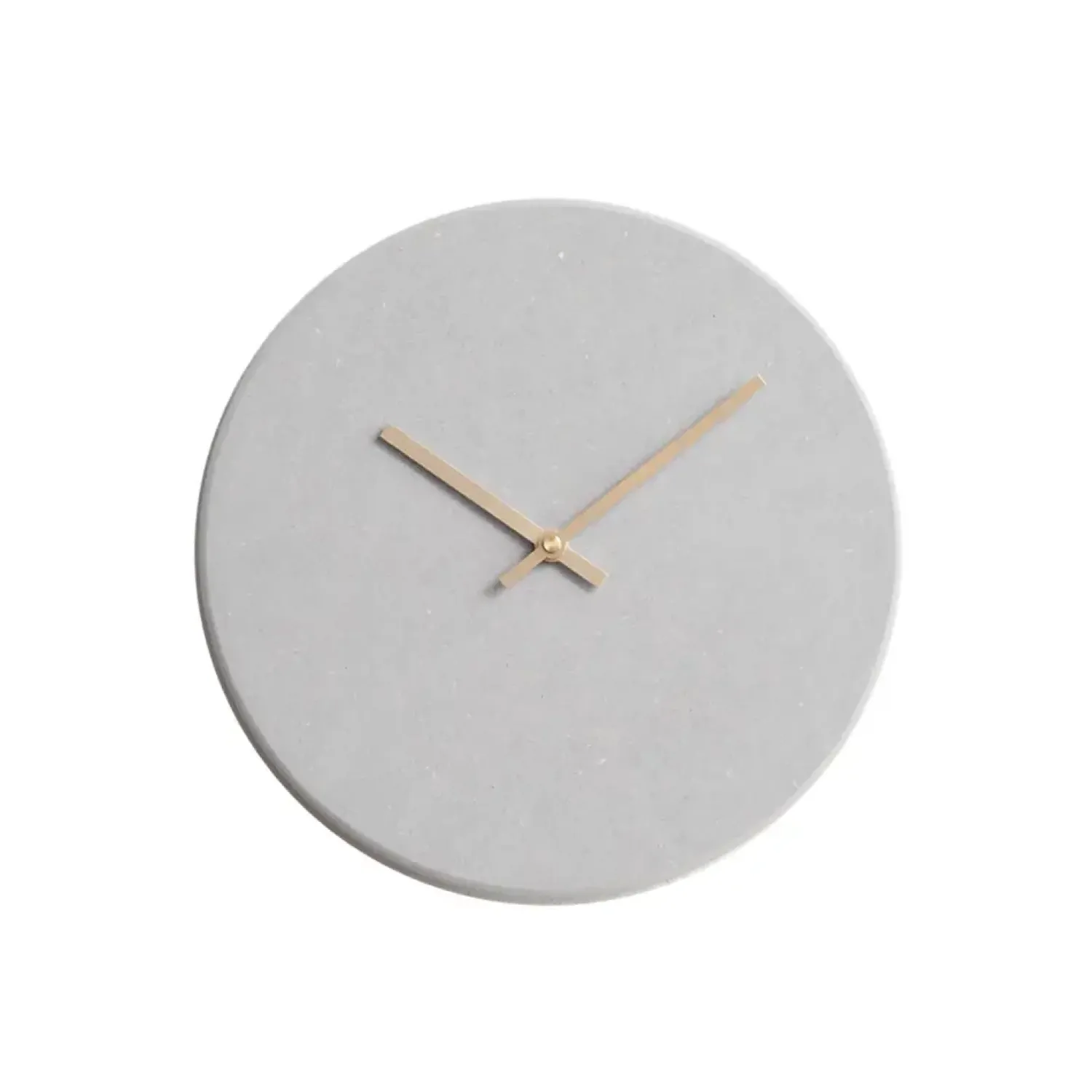 Outlet Hemverk - Vægur - Shape - Lys grå - Kobber visere - Ø28 cm