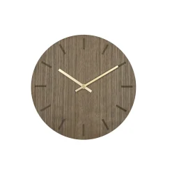 Discount Hemverk - Vægur - Valnød - Ø28 cm - Kobber visere