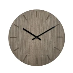 Sale Hemverk - Vægur - Valnød - Ø38 cm - Sorte visere