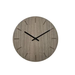 New Hemverk - Vægur - Valnød - Ø28 cm - Sorte visere