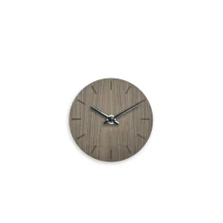 New Hemverk - Vægur - Valnød - Ø12 cm - Sorte visere