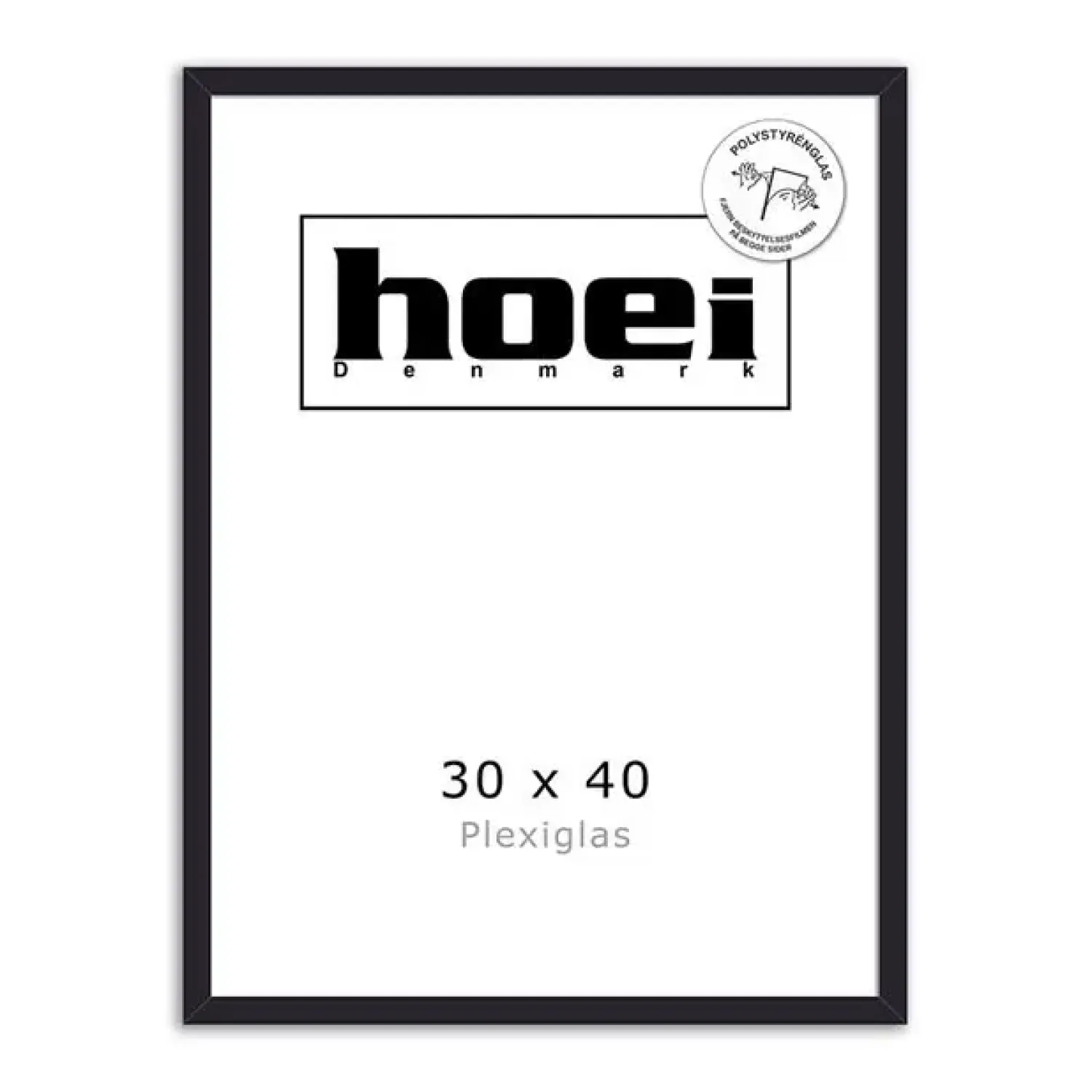 Hot HOEI Denmark HOEI 111 - SORT FYRRETRÆ 30X40 - PLEXIGLAS