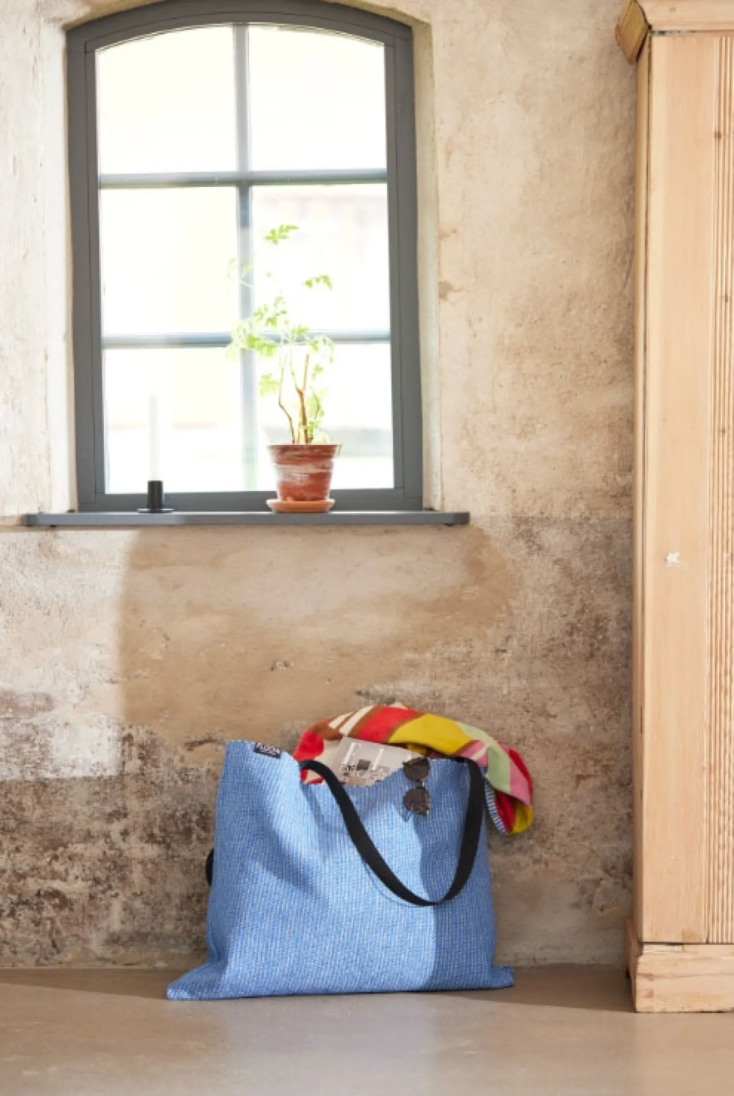 Outlet Horredsmattan - Strandtaske - Beach Bag - 70 x 53 cm - Blå / Blue