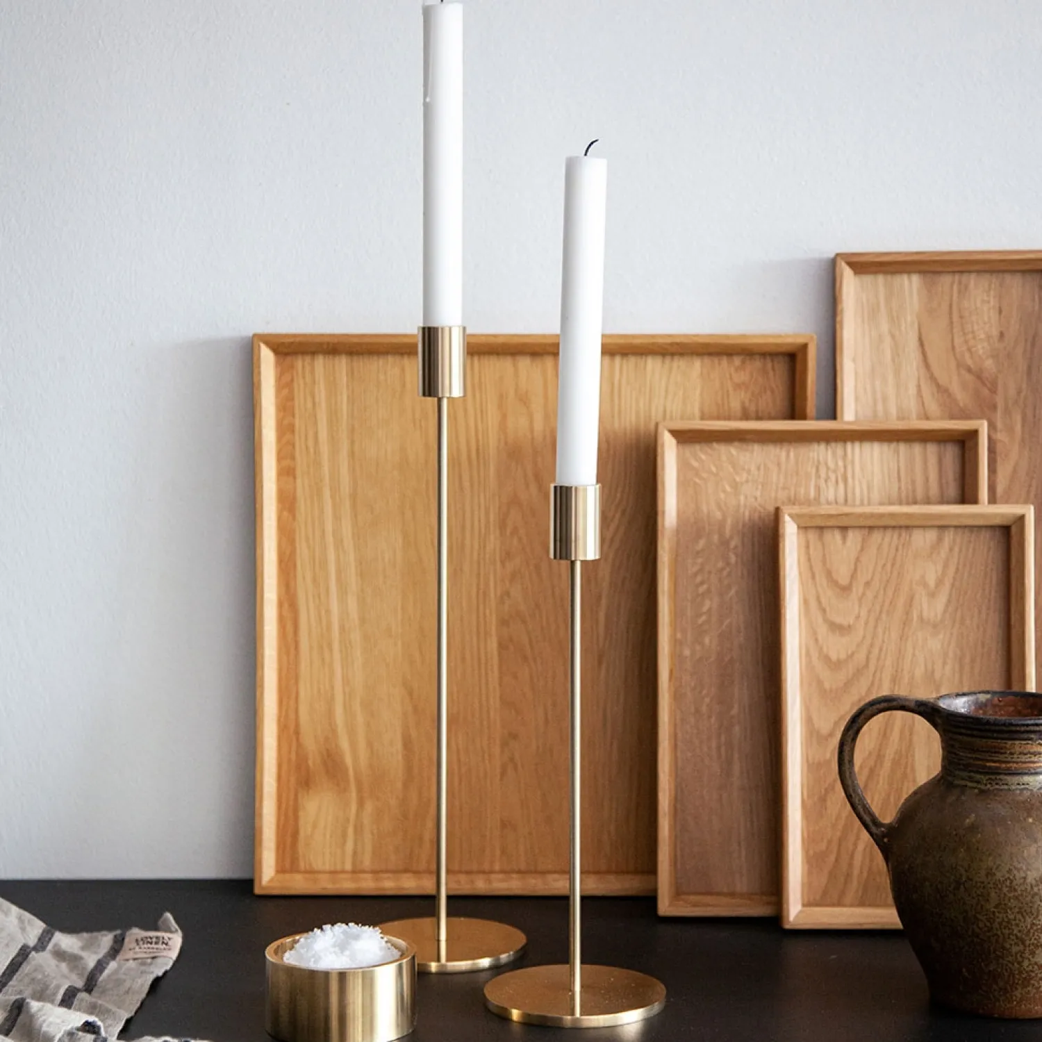 Hot Hove Home - High Light lysestage - Messing - Højde 28 cm