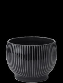 Online Knabstrup Keramik - urtepotteskjuler Ø 18 cm ripple black