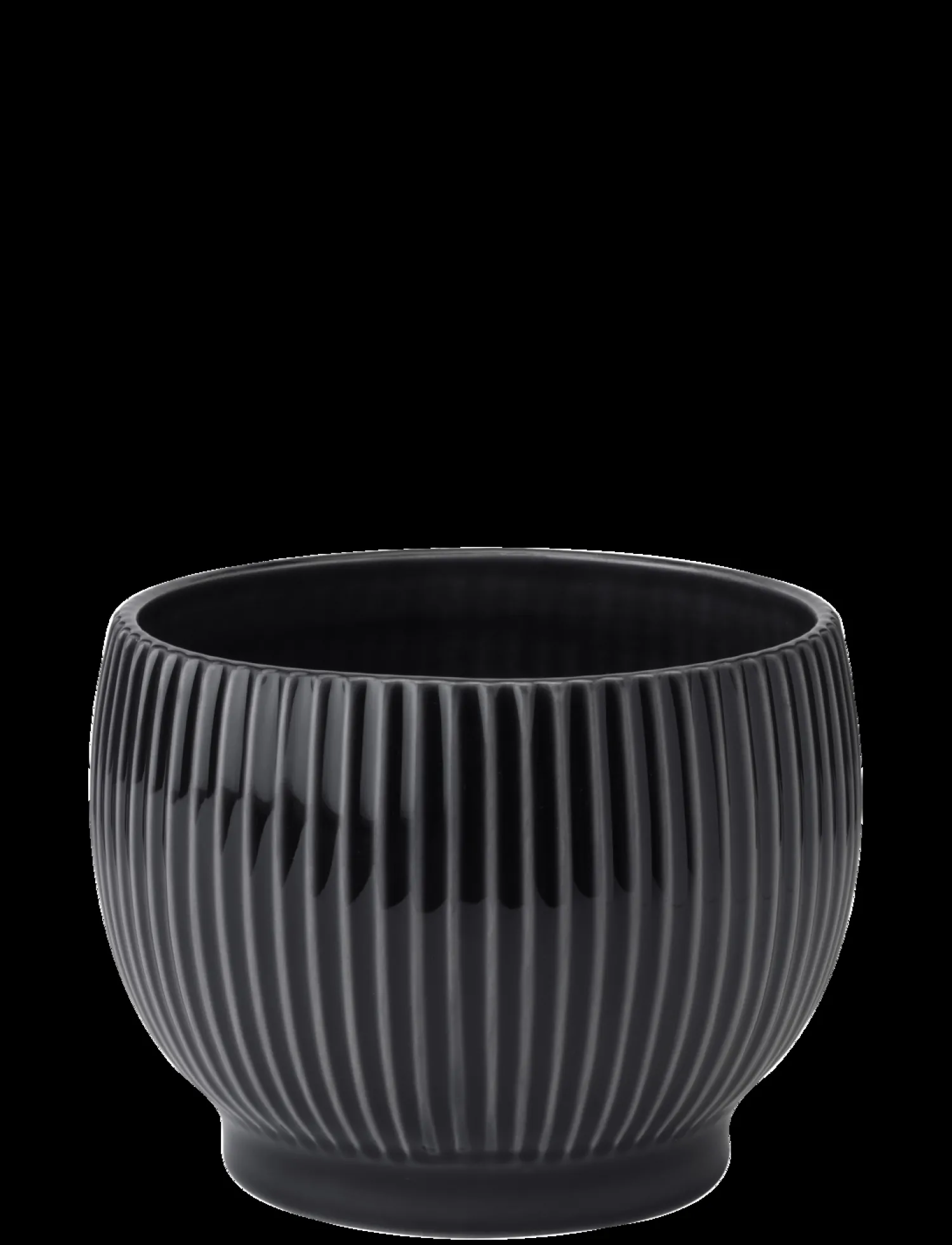 Online Knabstrup Keramik - urtepotteskjuler Ø 18 cm ripple black