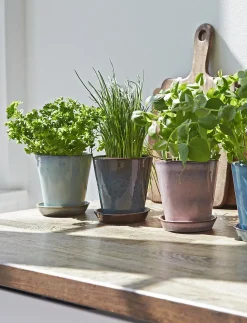 Best Knabstrup Keramik - urtepotteskjuler Ø 10.5 cm ocean green