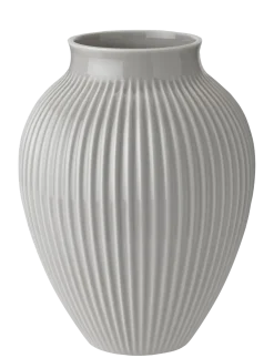 Online Knabstrup Keramik - vase H 27 cm ripple grey