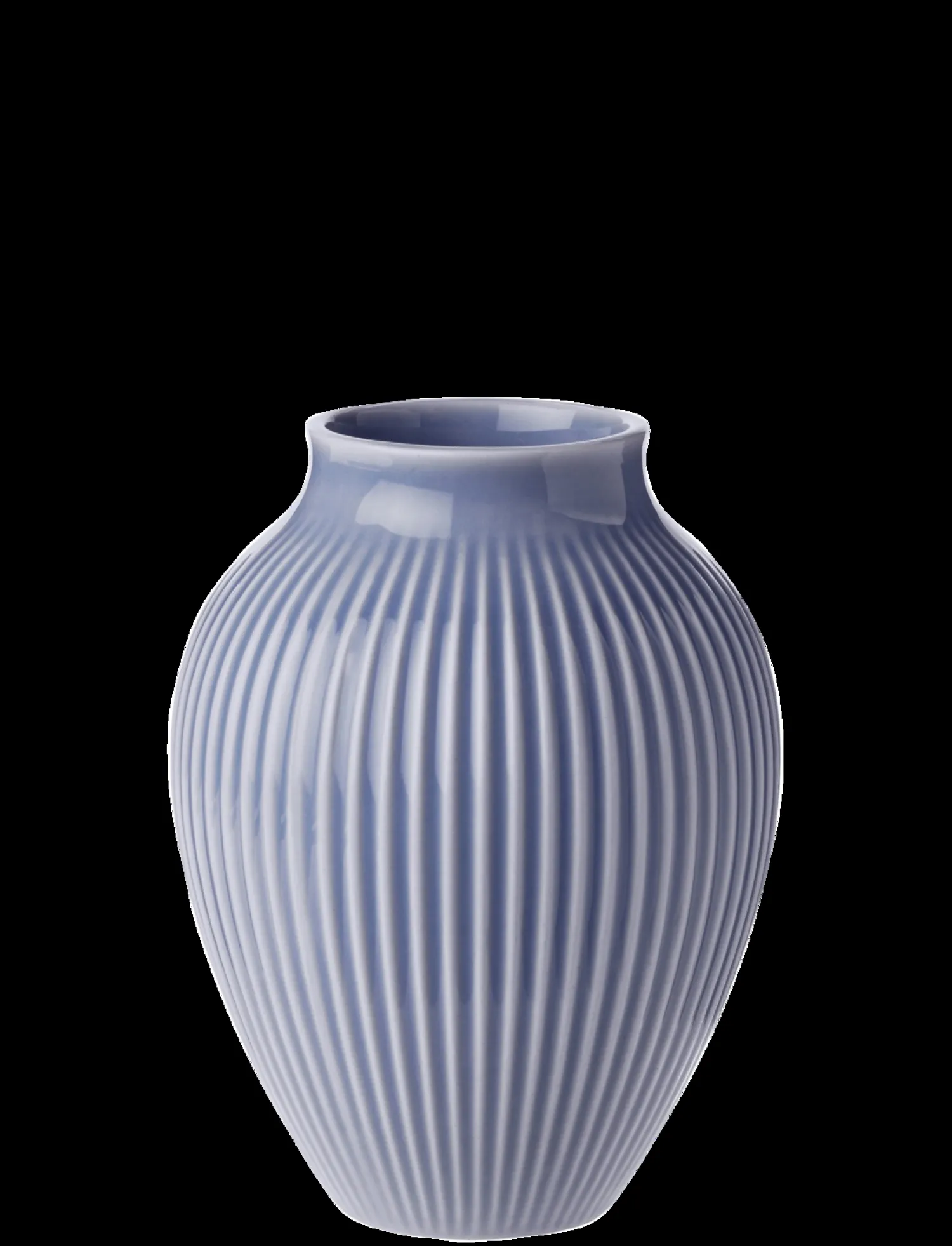 Sale Knabstrup Keramik - vase H 12.5 cm ripple lavender
