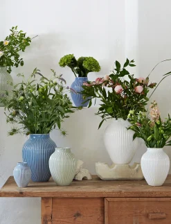 Sale Knabstrup Keramik - vase H 12.5 cm ripple lavender