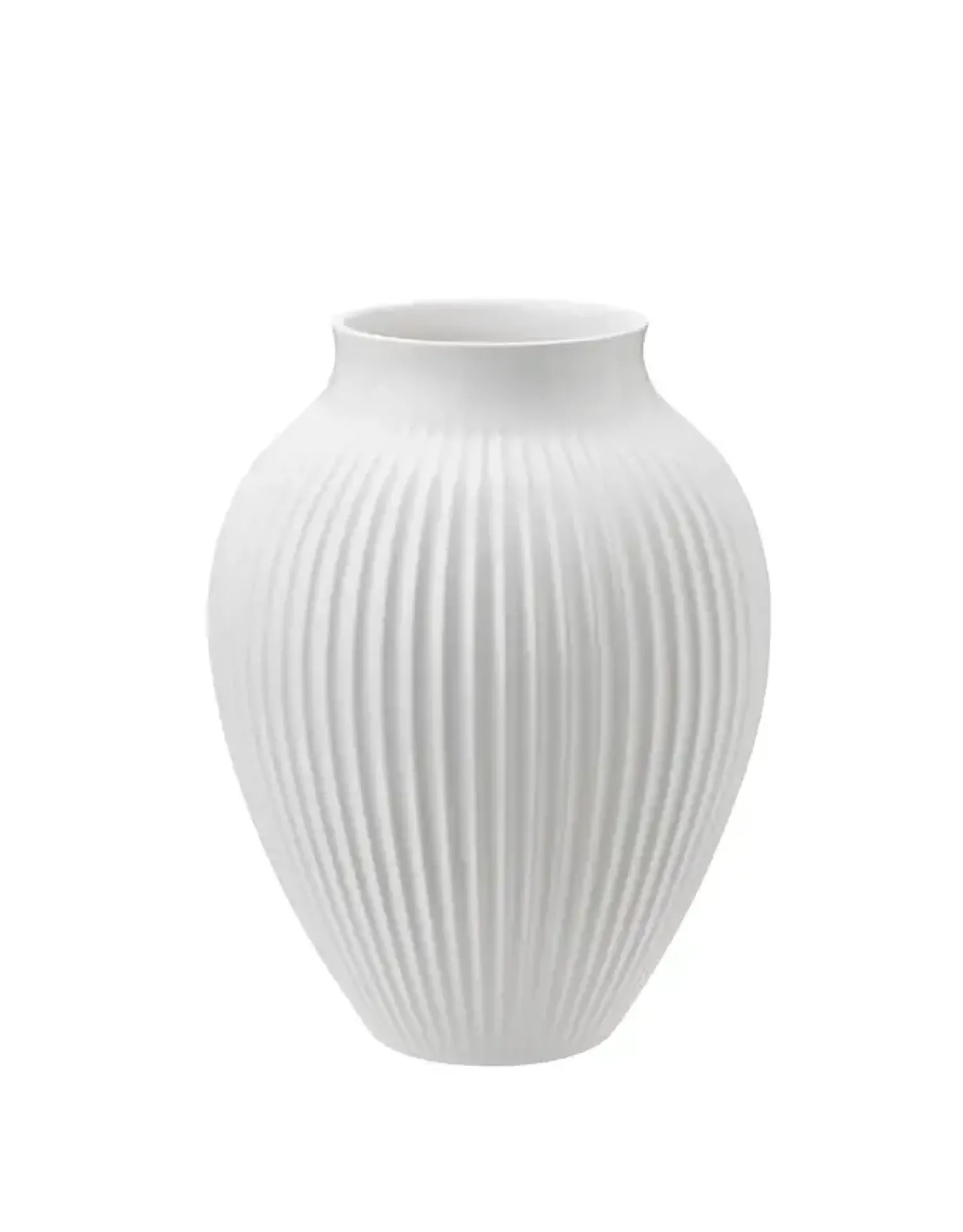 Clearance Knabstrup Keramik - vase H 20 cm ripple white