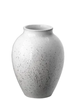 Outlet Knabstrup Keramik - vase H 12.5 cm white / grey
