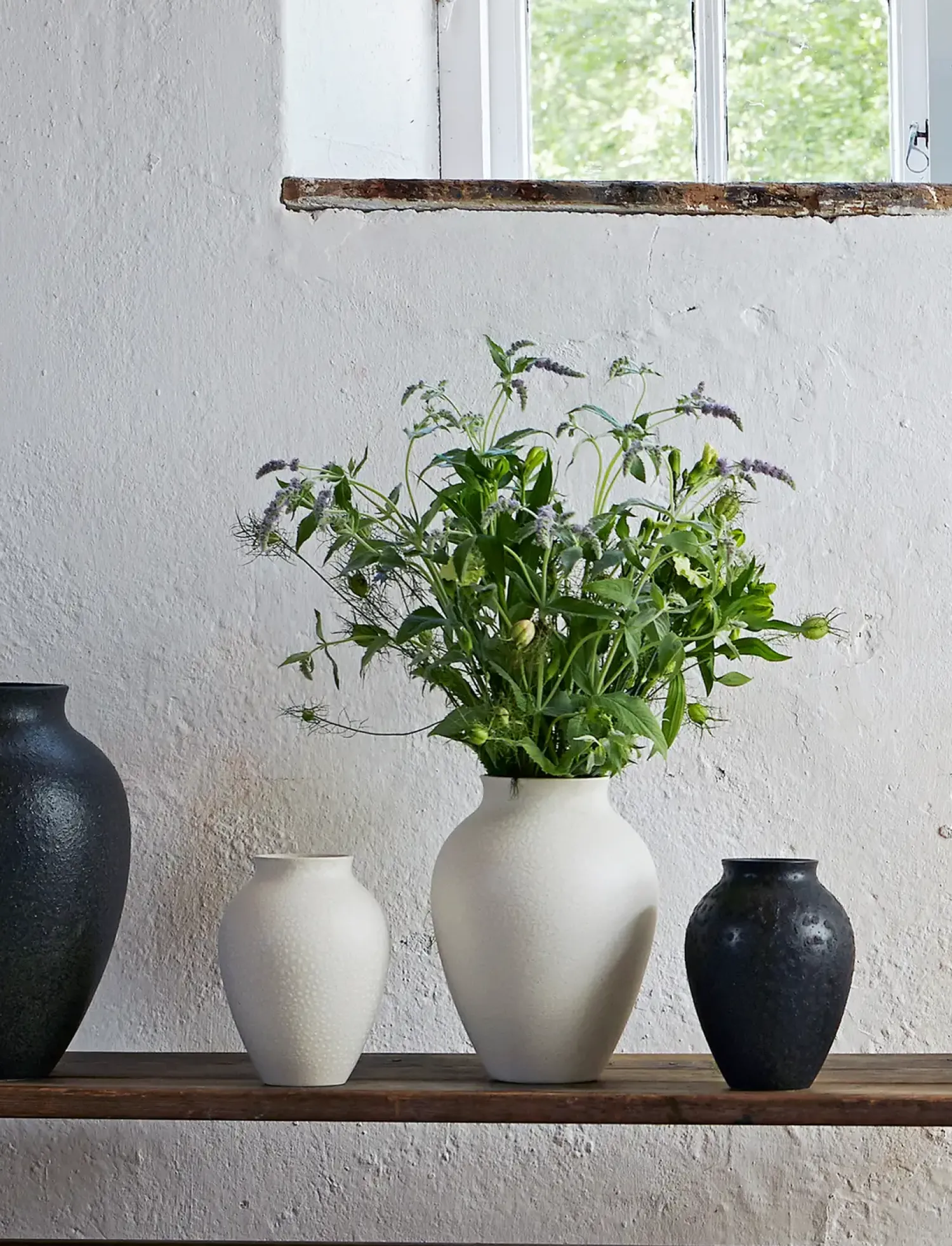 Hot Knabstrup Keramik - vase H 20 cm white