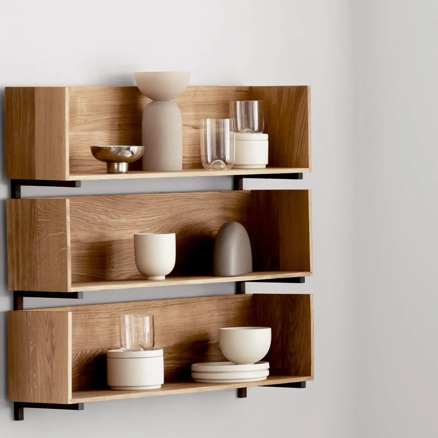 Discount Kristina Dam - væghylde i Eg - Stack Wall Shelf - 75 cm
