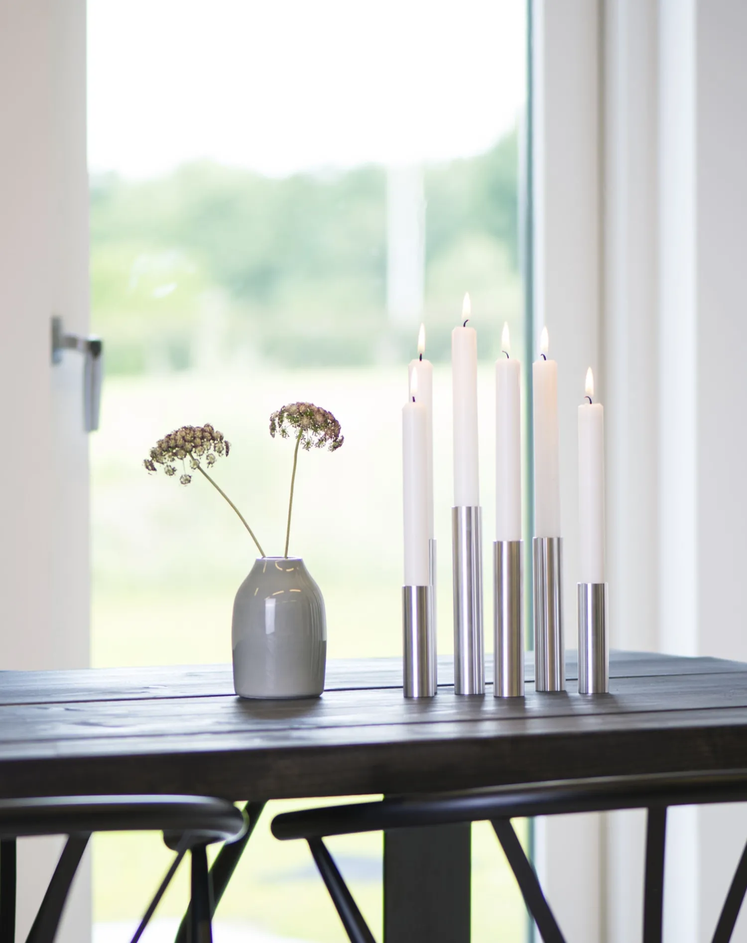 Outlet Kunstindustrien - Box 3 Slim Light lysetage Rustfrit stål - Højde 10 cm, 14 cm ,17 cm