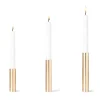 Discount Kunstindustrien - 3 Lysetager Slim Light i Messing - Højde 10 cm, 14 cm ,17 cm