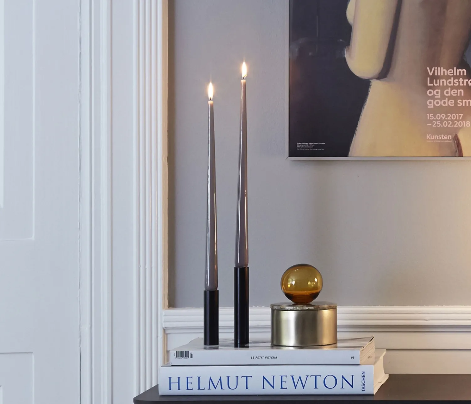 New Kunstindustrien - Slim Light Lysetage - Sort - Højde 17 cm