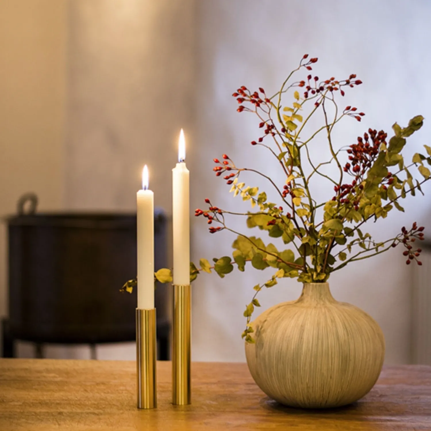 Discount Kunstindustrien - Slim Light Lysetage messing - Højde 14 cm