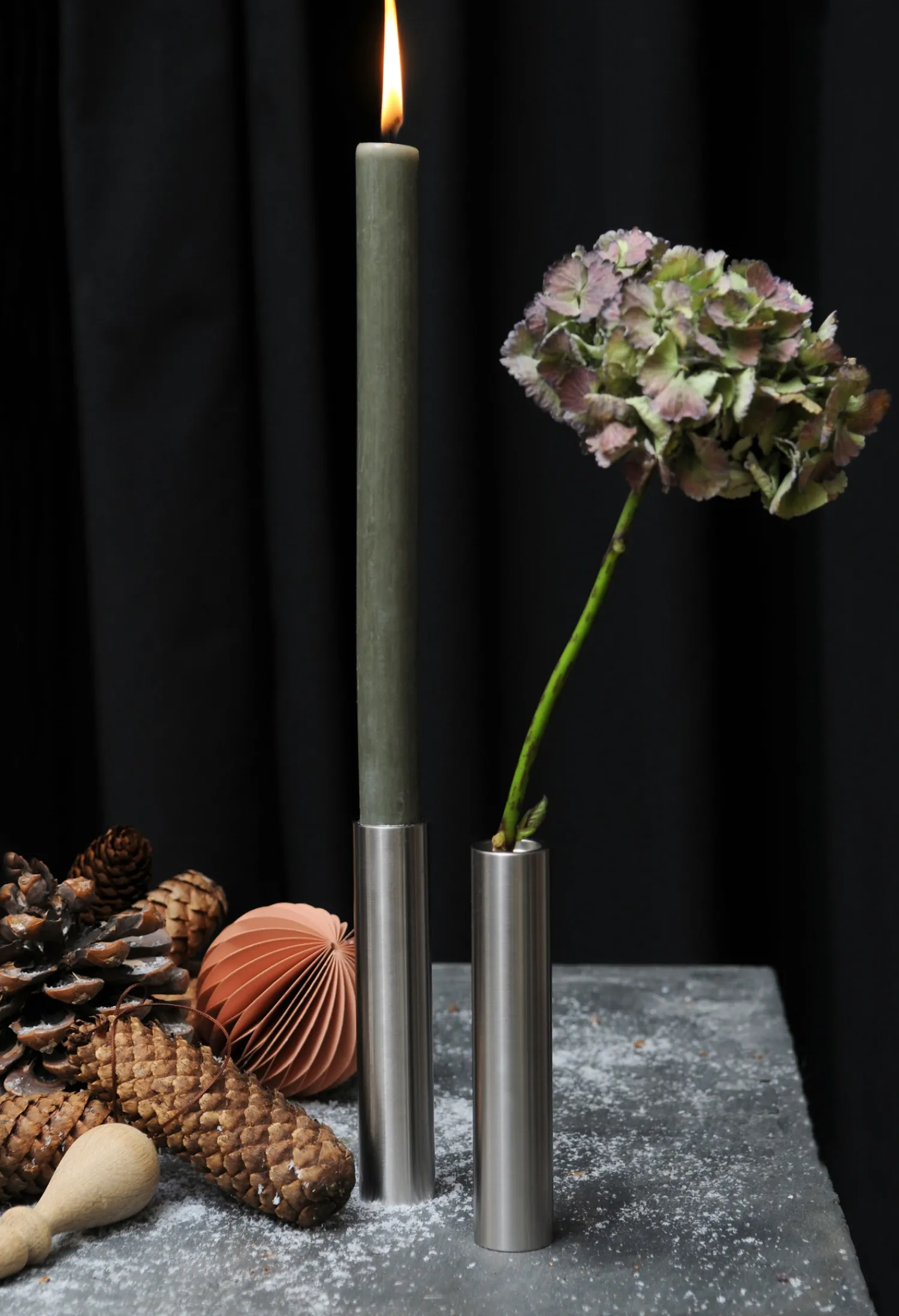 New Kunstindustrien - Slim Light lysetage rustfri stål - Højde 10 cm
