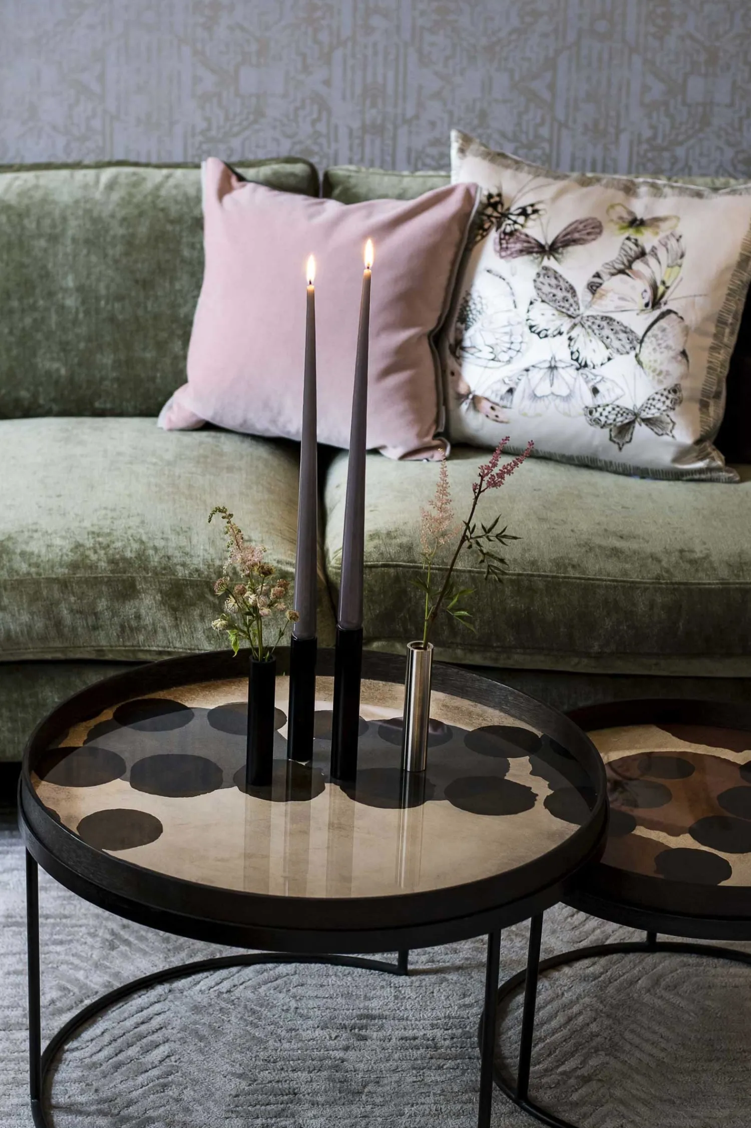 Discount Kunstindustrien - Slim Light Lysetage - Sort - Højde 14 cm