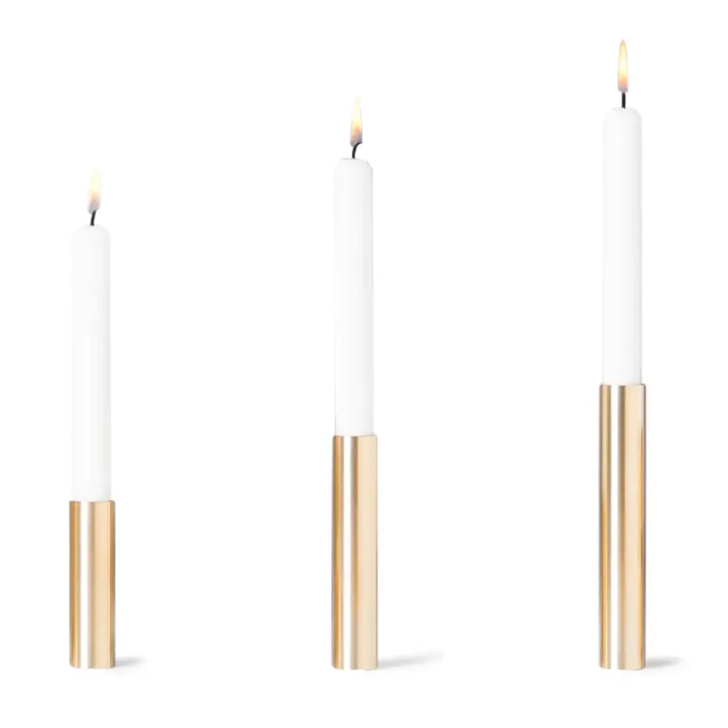 Hot Kunstindustrien - Slim Light Lysetage - Messing - Højde 10 cm
