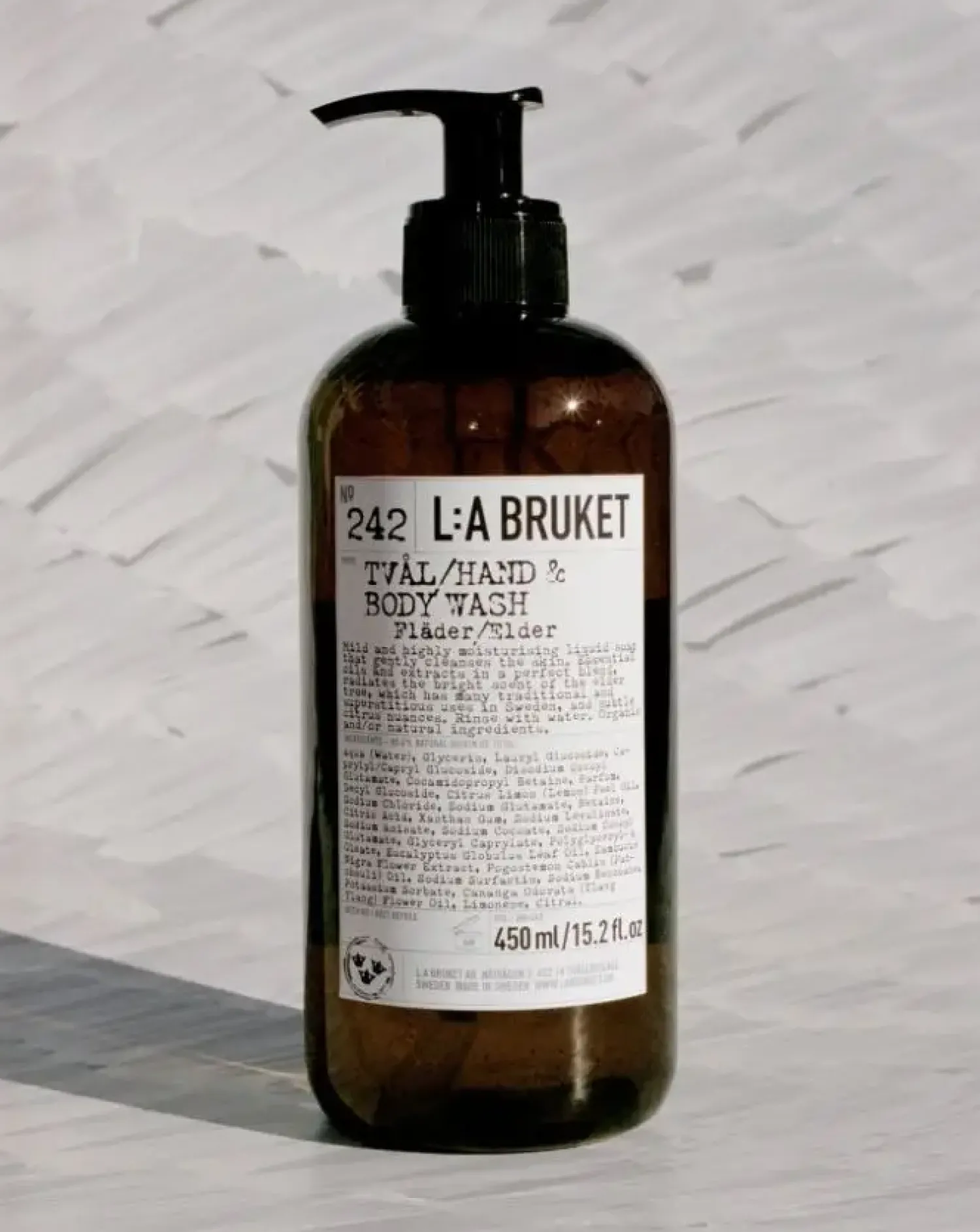 New L:A Bruket - Flydende Hånd- og kropssæbe 450 ml - Hyldeblomst