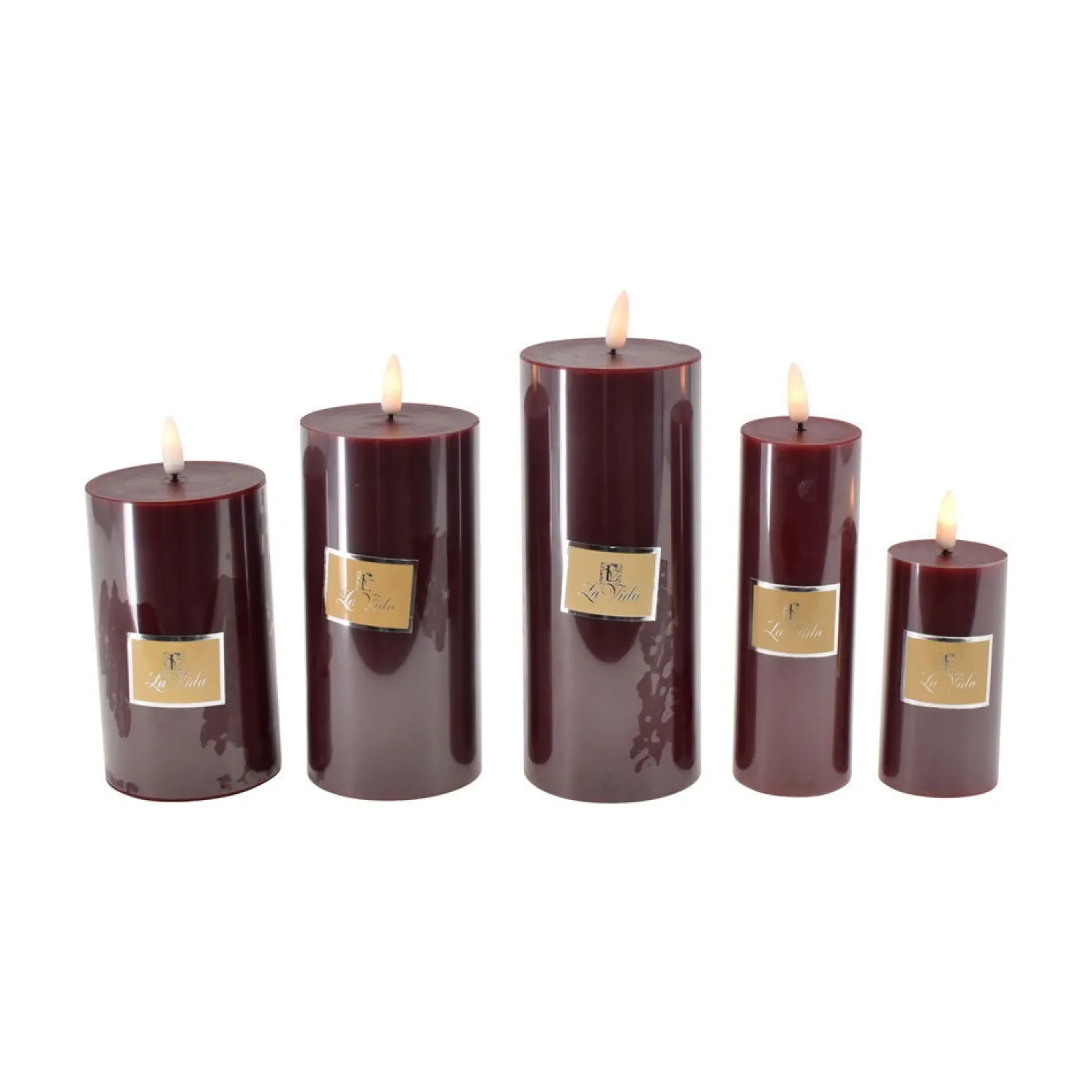Discount La Vida - LED Bloklys Modern - Bordeaux