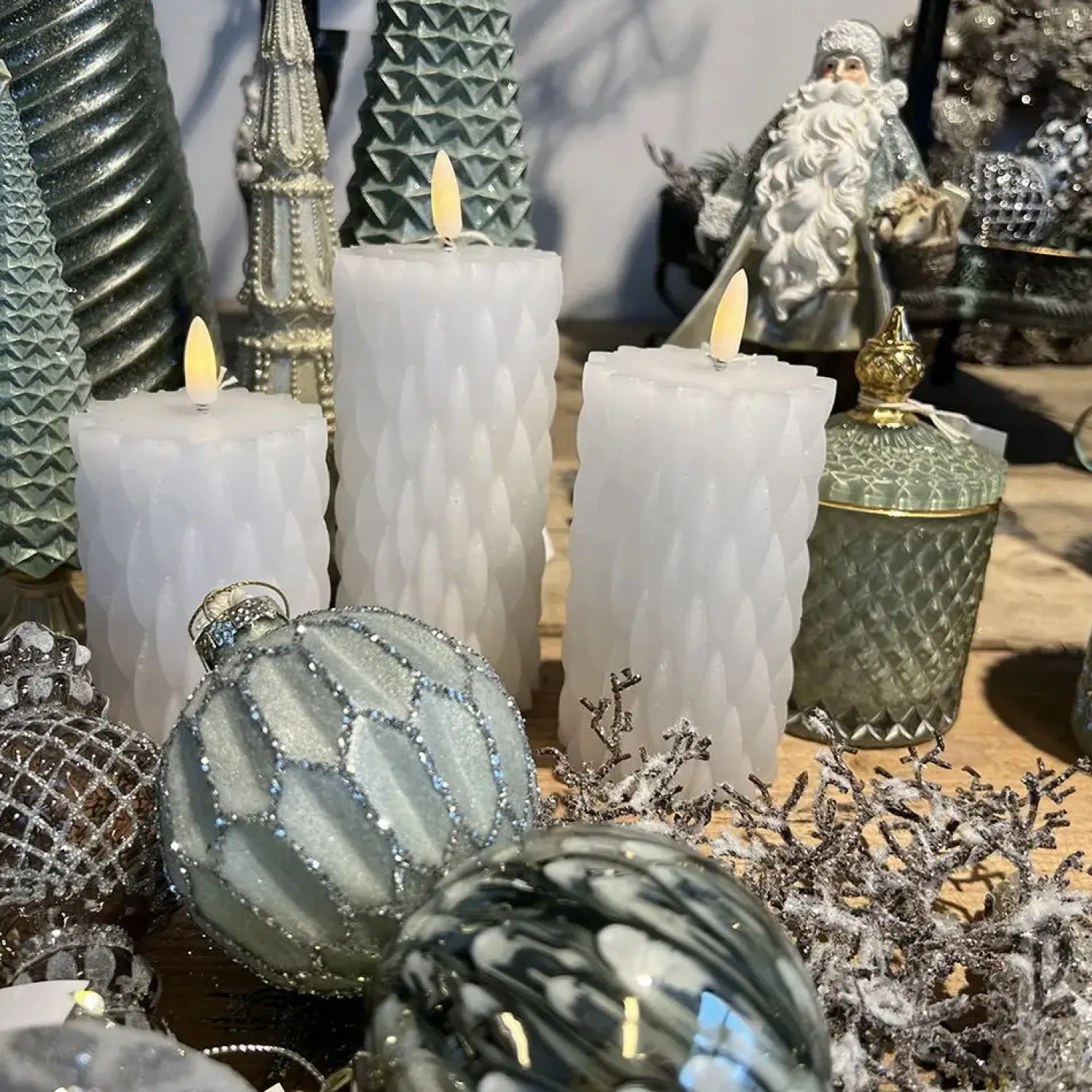 Clearance La Vida - LED Bloklys Pattern - Hvid