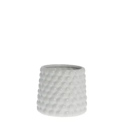 Discount Lene Bjerre - Dotsie urtepotteskjuler Ø14cm hvid