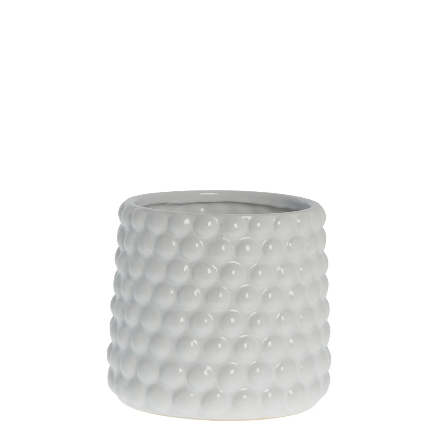 Outlet Lene Bjerre - Dotsie urtepotteskjuler Ø18cm hvid