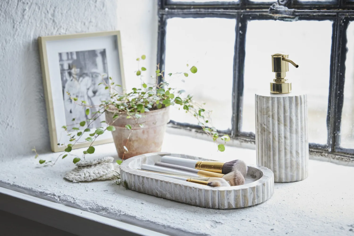 New Lene Bjerre - Eliana dispenser 18,5 cm. sand marmor