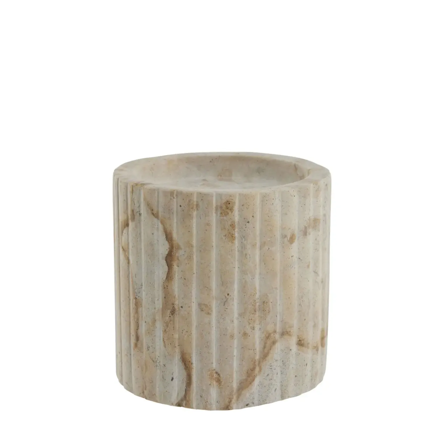 Clearance Lene Bjerre - Eliana stage til bloklys 10 cm. sand marmor