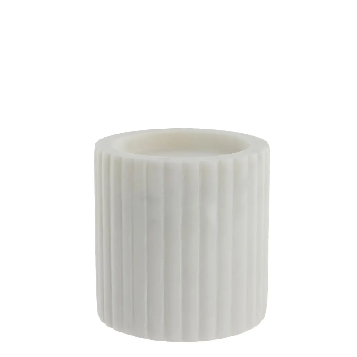 Clearance Lene Bjerre - Eliana stage til bloklys 10 cm. hvid marmor