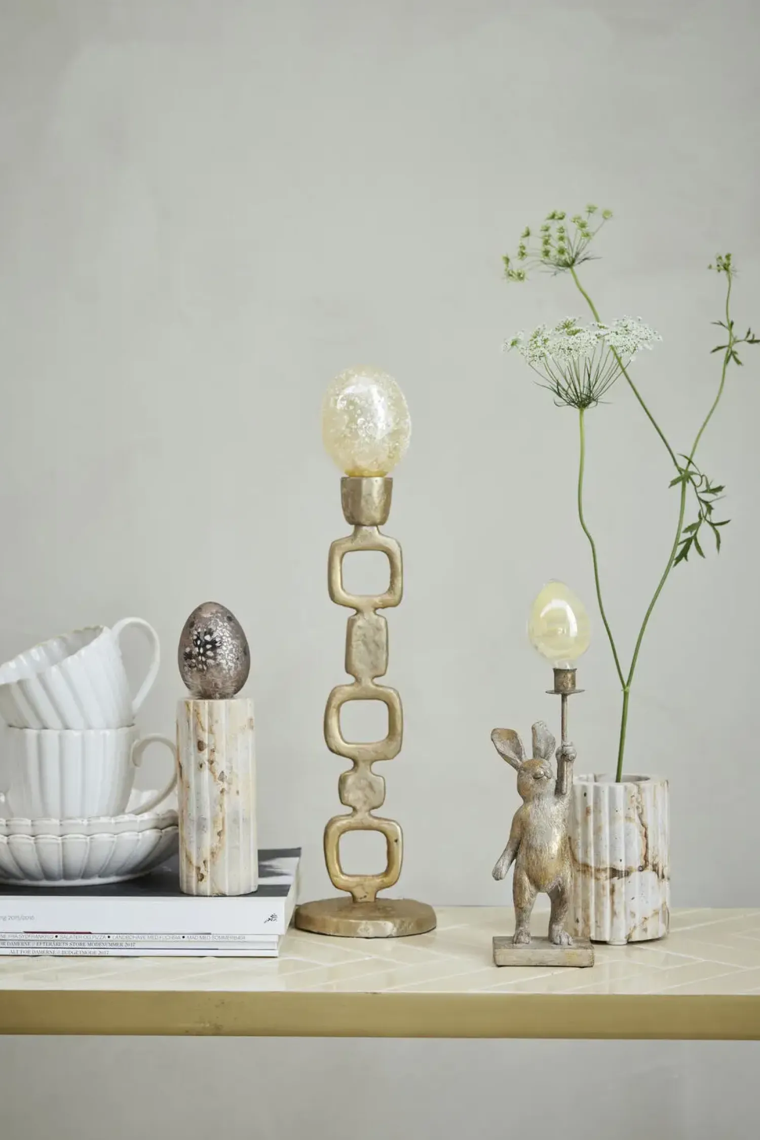 Best Lene Bjerre - Eliana tandkrus 10,5 cm. sand marmor